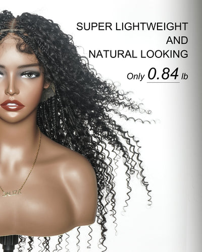 Lulu - Small Head Friendly Glueless Curly Boho Braided Wig (Small Cap Size for Petite Head)