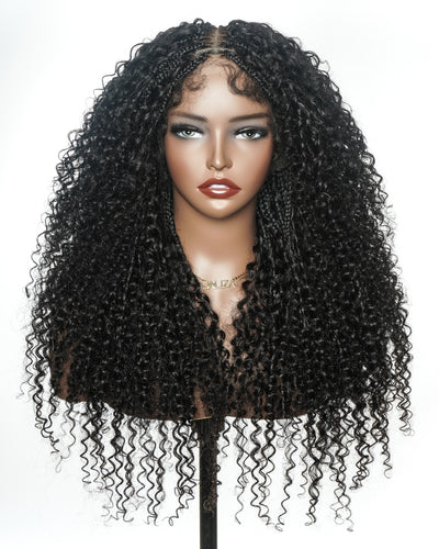 Lulu - Small Head Friendly Glueless Curly Boho Braided Wig (Small Cap Size for Petite Head)