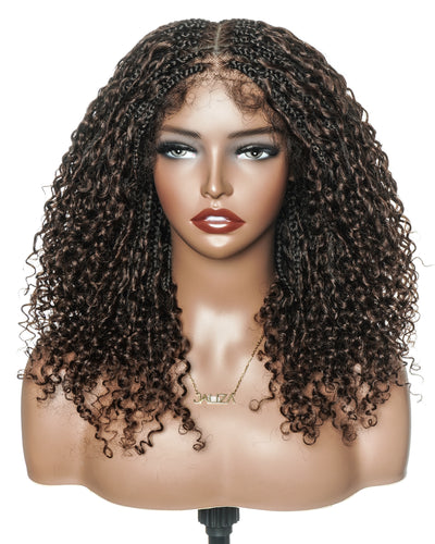 Lulu - Small Head Friendly Glueless Curly Boho Braided Wig (Small Cap Size for Petite Head)