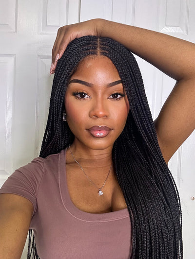 Swiss HD Full Lace Knotless Box Braided Wig