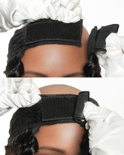 12" Glueless 100% Human Hair Headband Piece With Beanie