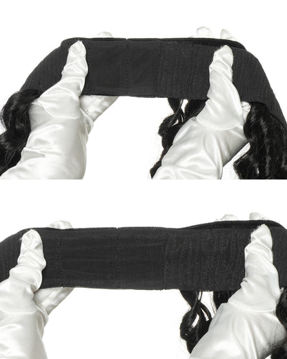 12" 100% Human Hair Headband Piece With Beanie