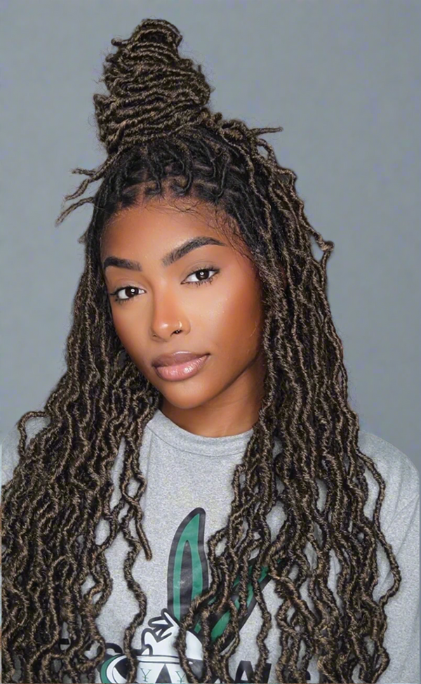 JALIZA black blend honey blond locs wig