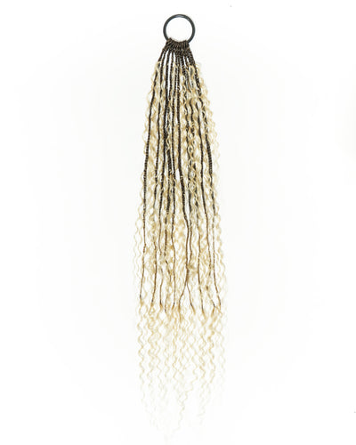 Solana Crochet Braids - 30" Mix Color #4 30 27 613 Pre Loop Crochet with Human Hair Boho Curls (110 Strands)
