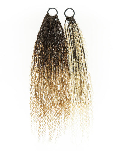Solana Crochet Braids - 30" Mix Color #4 30 27 613 Pre Loop Crochet with Human Hair Boho Curls (110 Strands)