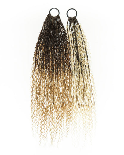30" Mix Color #4/27 613 Crochet Boho Box Braids - Solana Style  (110 Strands/pack)