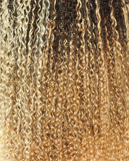 30" Mix Color #4/27 613 Crochet Boho Box Braids - Solana Style  (110 Strands/pack)