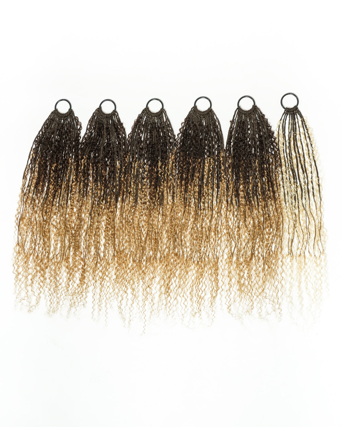 30" Mix Color #4/27 613 Crochet Boho Box Braids - Solana Style  (110 Strands/pack)