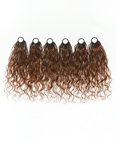Custom Color Mix 12 Inch Body Wave Human Hair Boho Crochet Braids - Pre Loop