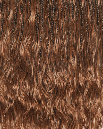Custom Color Mix 12 Inch Body Wave Human Hair Boho Crochet Braids - Pre Loop