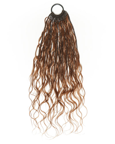 Custom Color Mix 12 Inch Body Wave Human Hair Boho Crochet Braids - Pre Loop