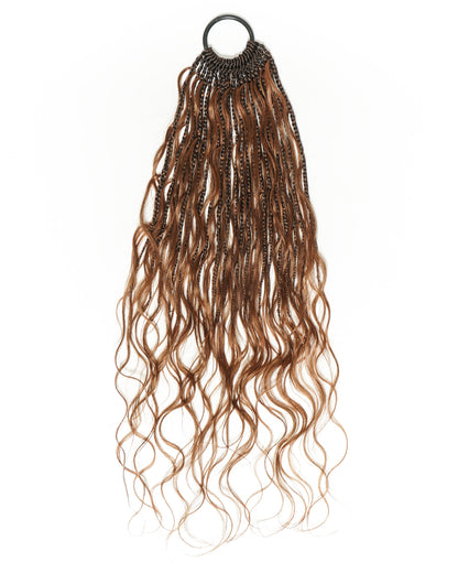 18" Bora Bora Crochet Braids With Loose Body Wave Human Hair Boho Curls 120 Strands/Pack