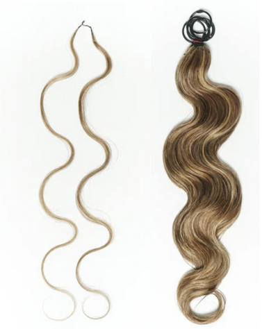 1-Hour Self-Braiding Solution: Miracle Knots/Crochet Boho Braids + Wefts Bundle in Human Hair Body Wave Style