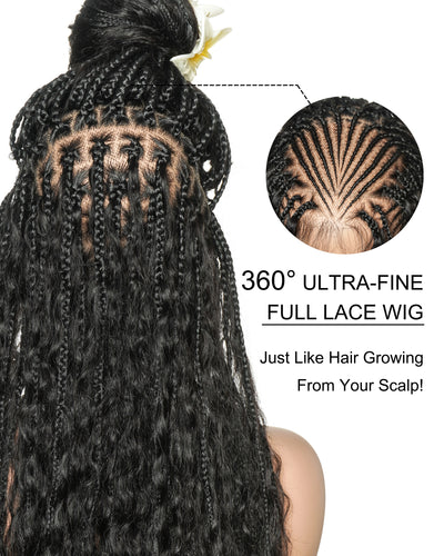 360° Ultra-Fine Full Lace Wig with detailed view of the lace work and text highlighting the product feature.
