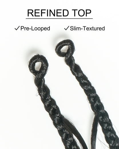 Small Pack 20 Strands Crochet Boho Braids - 12"-30" Deep Wave Human Hair Boho Curls
