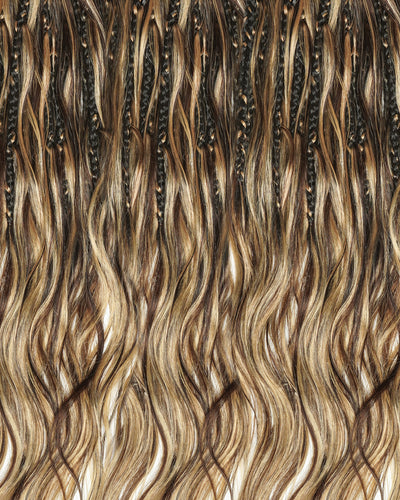 Custom Color Mix 12 Inch Body Wave Human Hair Boho Crochet Braids - Pre Loop