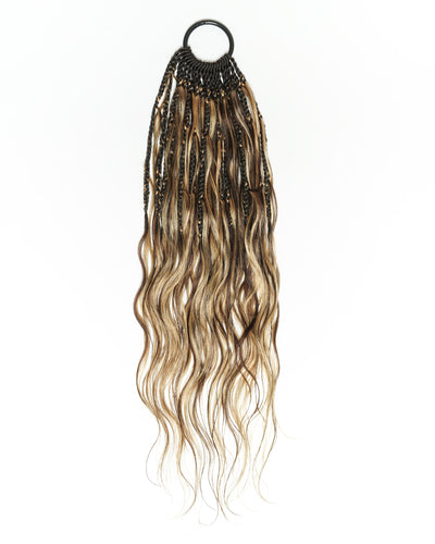 Custom Color Mix 12 Inch Body Wave Human Hair Boho Crochet Braids - Pre Loop