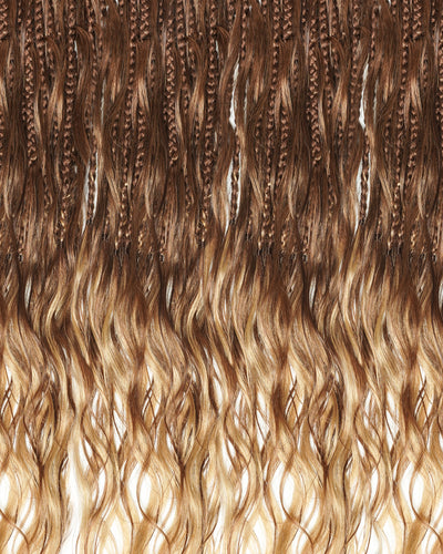 Custom Color Mix 12 Inch Body Wave Human Hair Boho Crochet Braids - Pre Loop