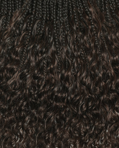 18" Ghost Loop™ Crochet Boho Braids With Human Hair Curls