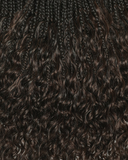 Small Pack 20 Strands Crochet Boho Braids - 12"-30" Deep Wave Human Hair Boho Curls