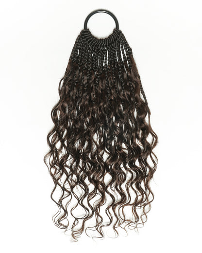 Small Pack 20 Strands Crochet Boho Braids - 12"-30" Deep Wave Human Hair Boho Curls