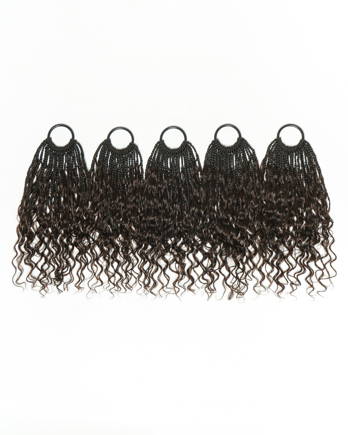 18" Crochet Braids With Human Hair Deep Wave Boho Curls 100 Strands/Pack