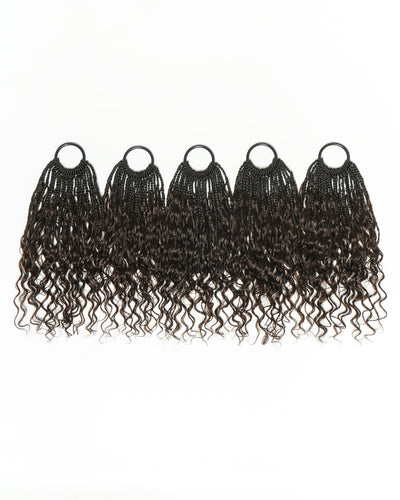 Kiki Crochet Braids - 12"-30" With Human Hair Curls 100 Strands/Pack Deep Wave