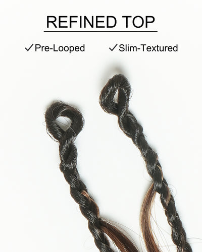 Custom Color Mix 12 Inch Body Wave Human Hair Boho Crochet Braids - Pre Loop