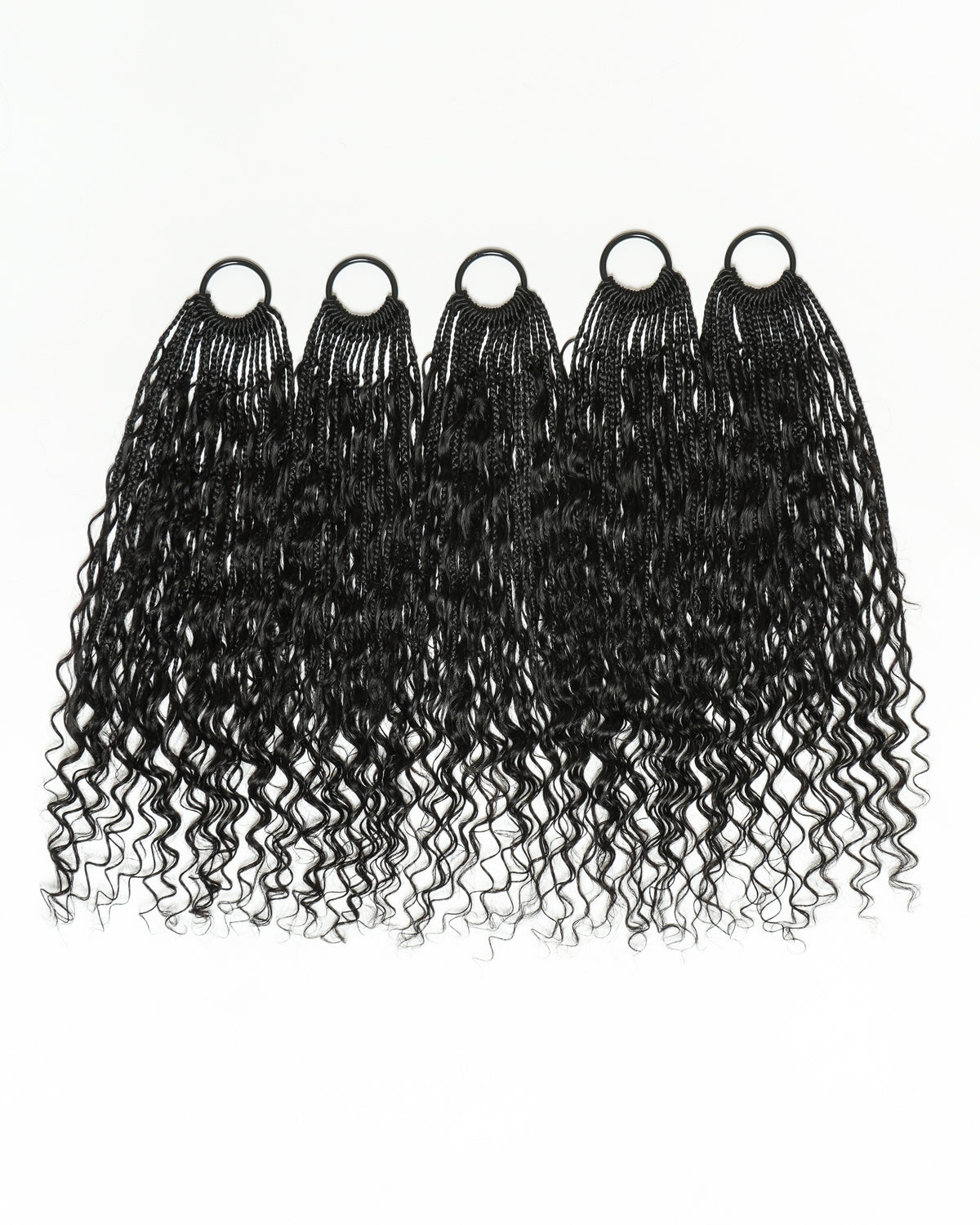 18" Crochet Braids With Human Hair Deep Wave Boho Curls 100 Strands/Pack