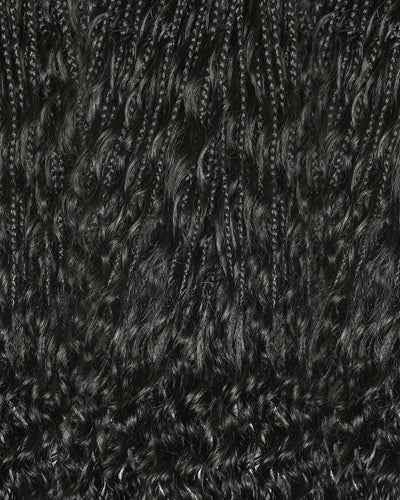 Small Pack 20 Strands Crochet Boho Braids - 12"-30" Deep Wave Human Hair Boho Curls ($20 Off as Add-On)