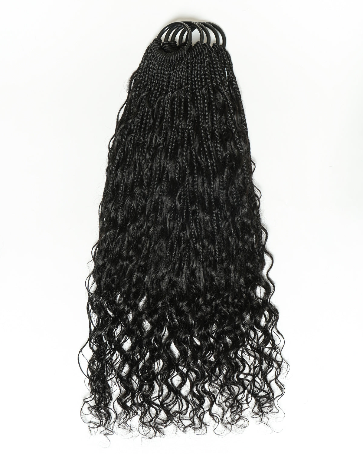 18" Crochet Braids With Human Hair Deep Wave Boho Curls 100 Strands/Pack