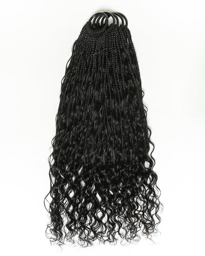 Kiki Crochet Braids - 12"-30" With Human Hair Curls 100 Strands/Pack Deep Wave