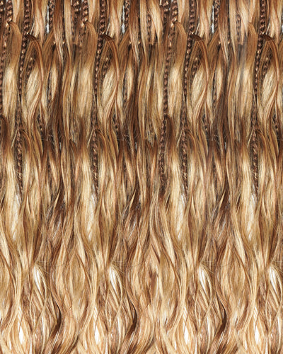 Custom Color Mix 12 Inch Body Wave Human Hair Boho Crochet Braids - Pre Loop