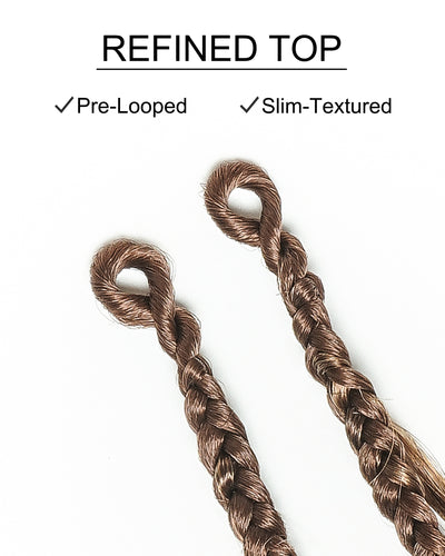 Custom Color Mix 12 Inch Body Wave Human Hair Boho Crochet Braids - Pre Loop