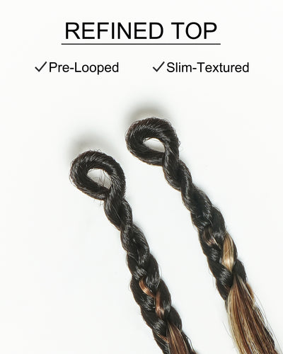 Custom Color Mix 12 Inch Body Wave Human Hair Boho Crochet Braids - Pre Loop