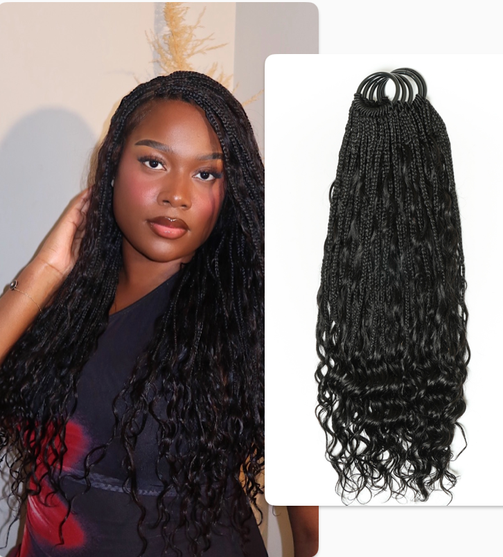 human hair deep wave crochet boho braids