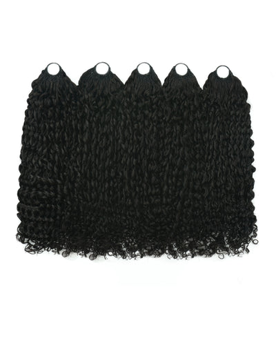 PrimeFlow™ Human Hair Kinky Straight Crochet Hair For Miracle Knots Boho Braids