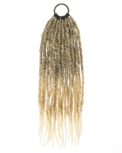 18" Crochet Faux Locs with Micro Human Hair Top (80 Strands)