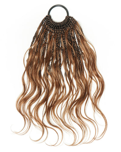 Custom Color Mix 24 Inch Body Wave Human Hair Boho Crochet Braids - Pre Loop