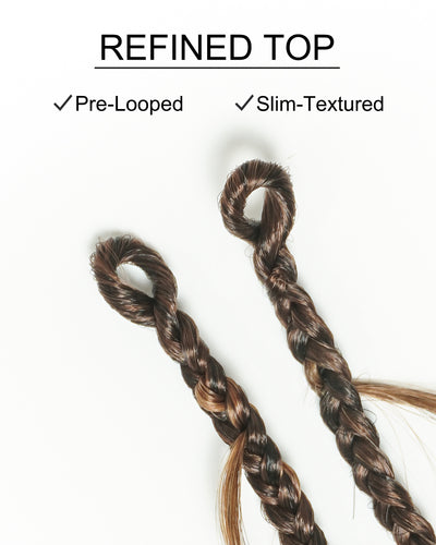 Custom Color Mix 24 Inch Body Wave Human Hair Boho Crochet Braids - Pre Loop
