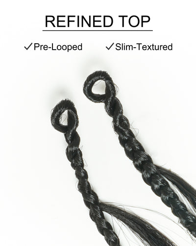 Michelle Crochet Braids - 12" Human Hair Body Wave Pre Loop (120 Strands)