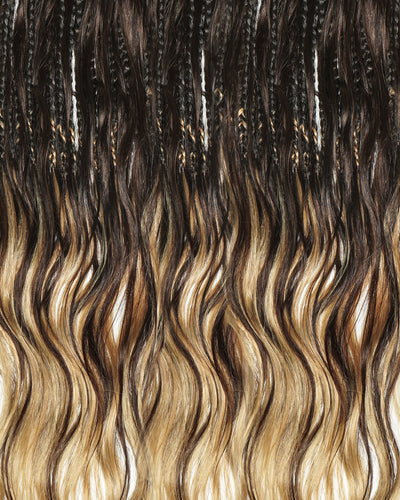 Custom Color Mix 12 Inch Body Wave Human Hair Boho Crochet Braids - Pre Loop