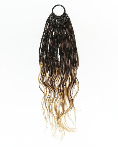 Custom Color Mix 12 Inch Body Wave Human Hair Boho Crochet Braids - Pre Loop