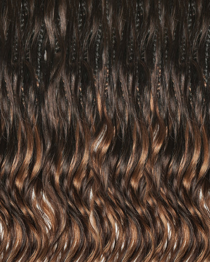 Michelle Crochet Braids - Pre Loop With Body Wave Human Hair Boho Curls (120 Strands)