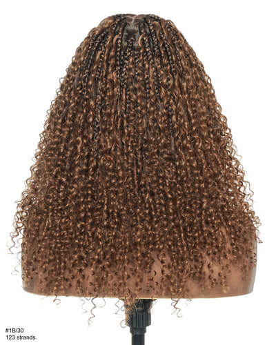 Lulu - Small Head Friendly Glueless Curly Boho Braided Wig (Small Cap Size for Petite Head)