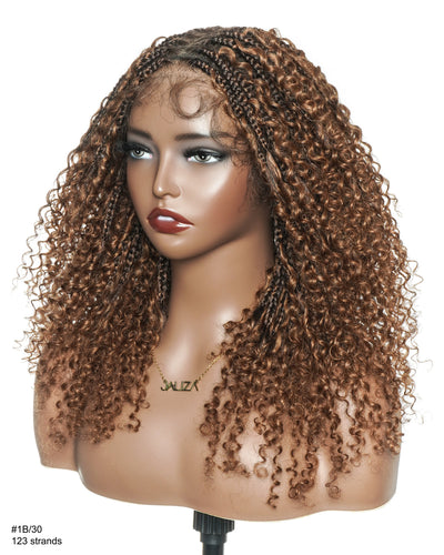 Lulu - Small Head Friendly Glueless Curly Boho Braided Wig (Small Cap Size for Petite Head)
