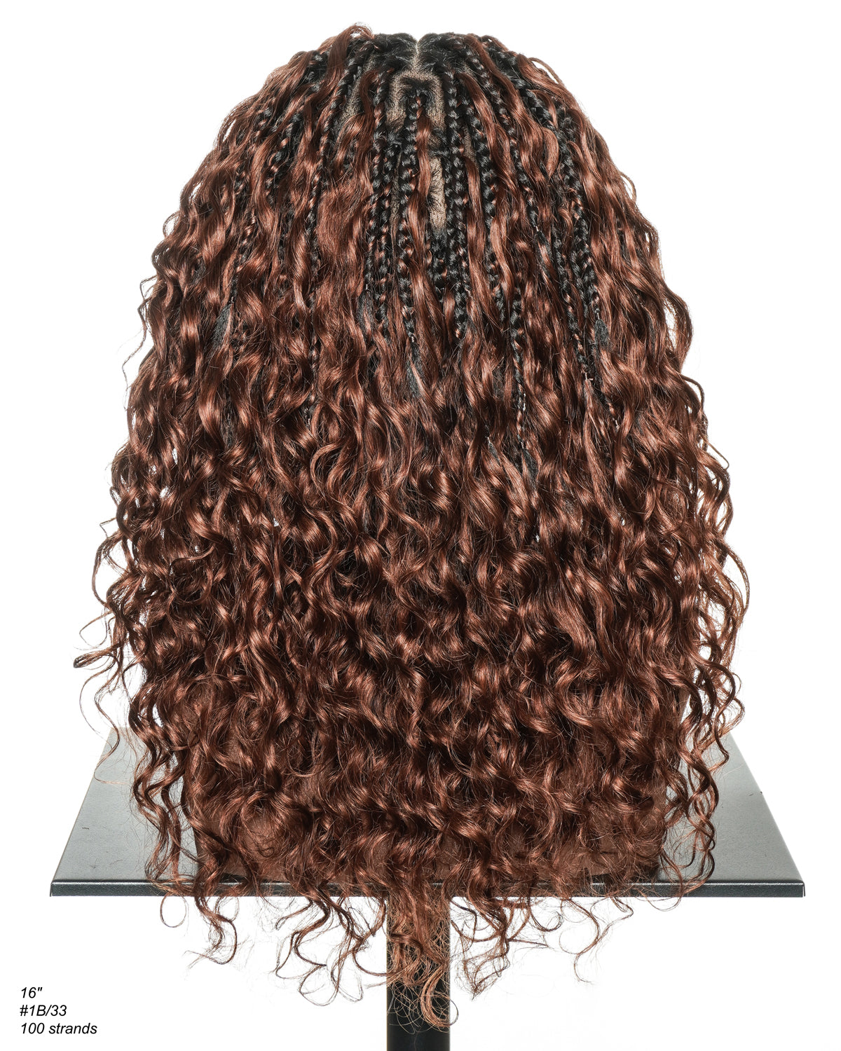 Kiki - 16" Pre Bleached Swiss HD Lace Human Hair Curls Full Lace Knotless Boho Box Braided Wig