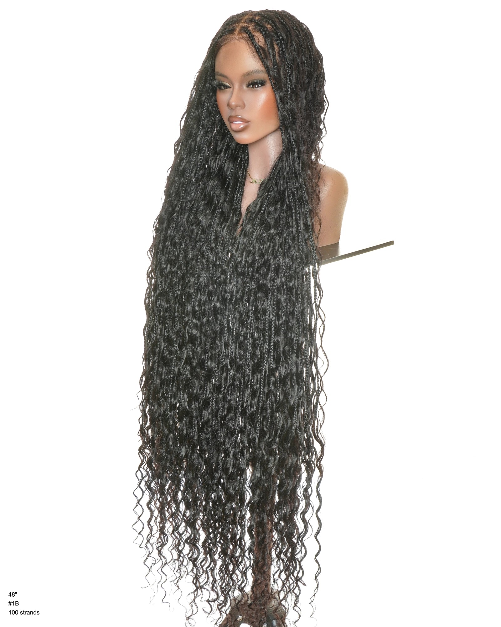 48" Full Lace Bora Bora Boho Box Braided Wig (Deep Wave Edition)