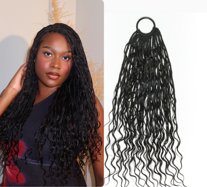 18" Crochet Braids With Human Hair Deep Wave Boho Curls 100 Strands/Pack