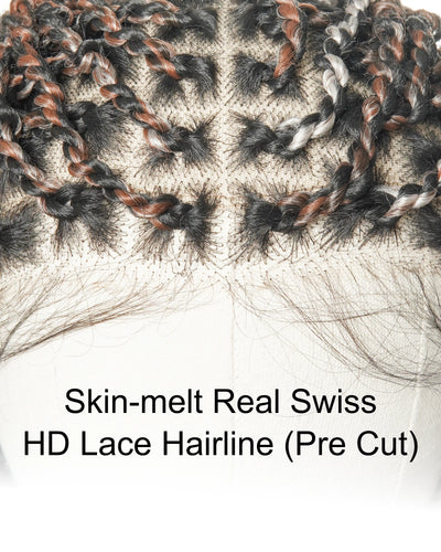 Pavana - Super Lightweight Passion Twist 28" Swiss HD Lace Full Lace Braided Wig 100 Strands